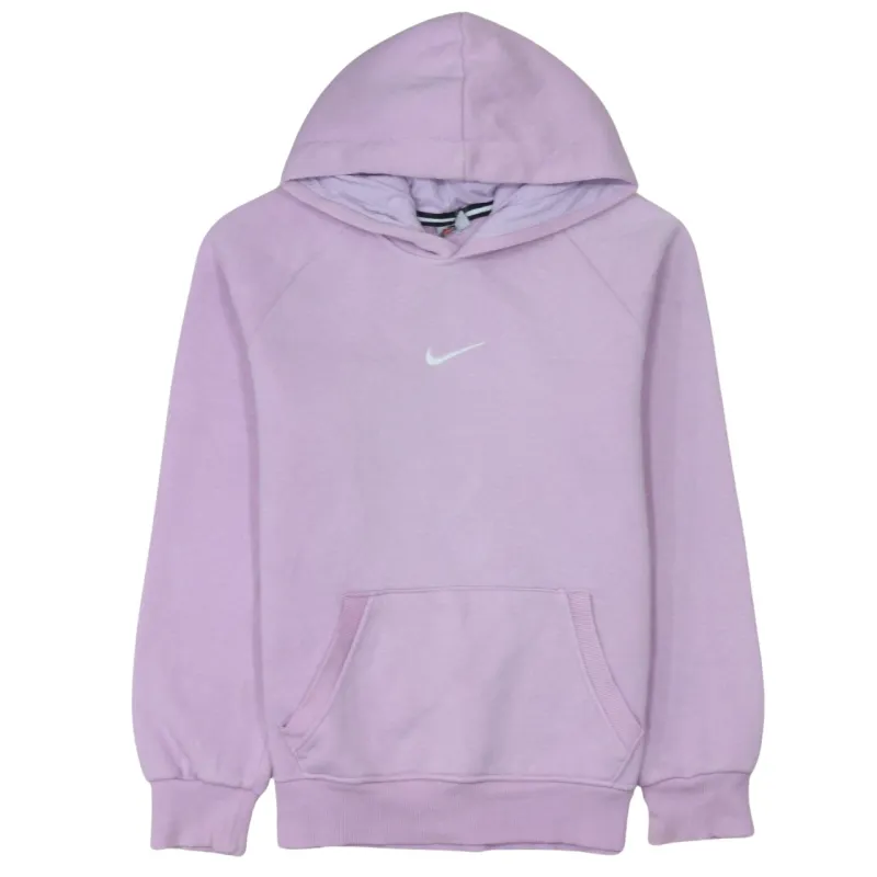 Nike Lilac Pink Hoodie Men's Small Embroidered Swoosh Front Pocket Pullover Sweatshirt sold by Vintage Club