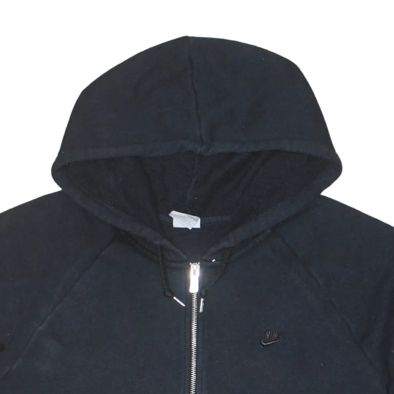 Nike Black Short Sleeve Hoodie Men's Small Zip Front Embroidered Logo Pocket Top sold by Vintage Club product image thumbnail 3