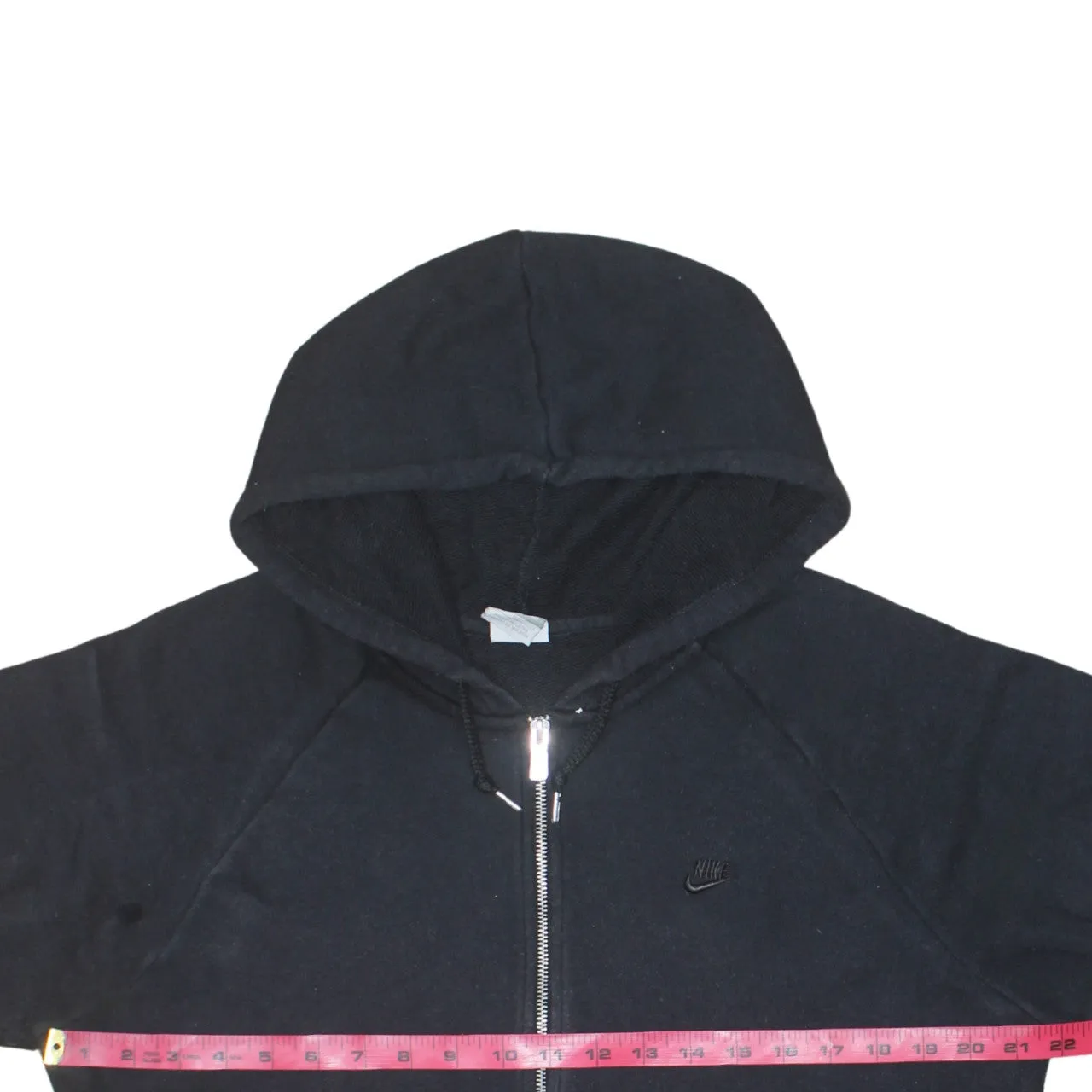 Nike Black Short Sleeve Hoodie Men's Small Zip Front Embroidered Logo Pocket Top sold by Vintage Club product image thumbnail 5