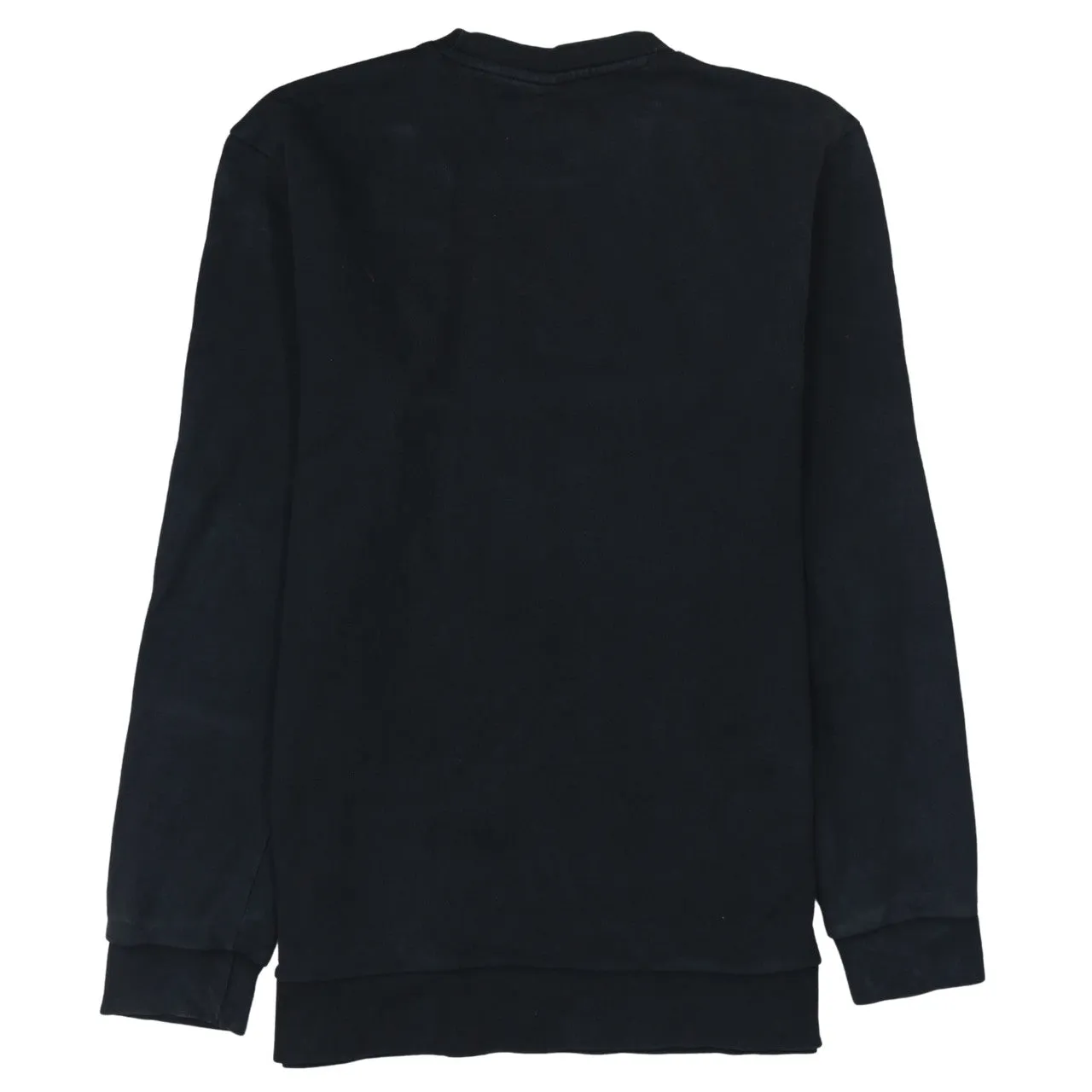 Adidas Black Sweatshirt Men's Medium Trefoil Embroidered Chest Logo Crewneck Pullover Top sold by Vintage Club product image thumbnail 2