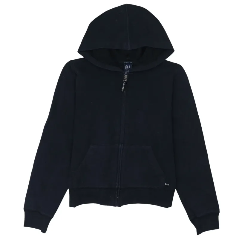 Gap Black Zip Hoodie Men’s XSmall Split Pocket Plain Fleece Zip Up Sweatshirt made by GAP