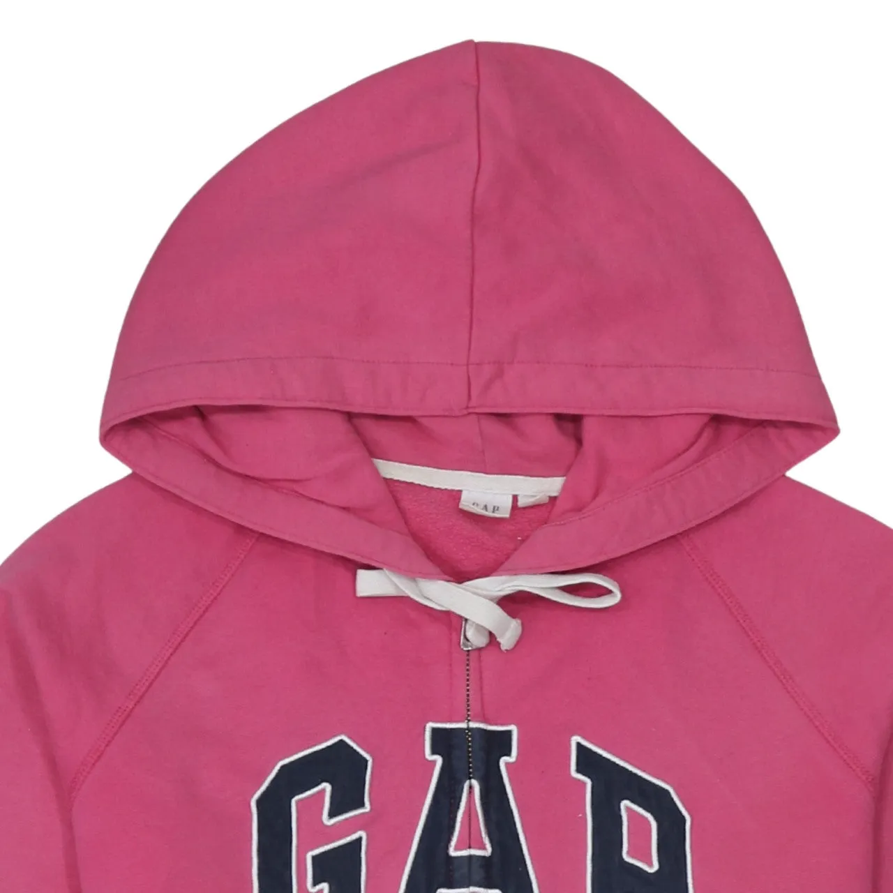 Gap Pink Zip Hoodie Women’s Small Embroidered Logo Front Pockets Casual Sweatshirt sold by Vintage Club product image thumbnail 3