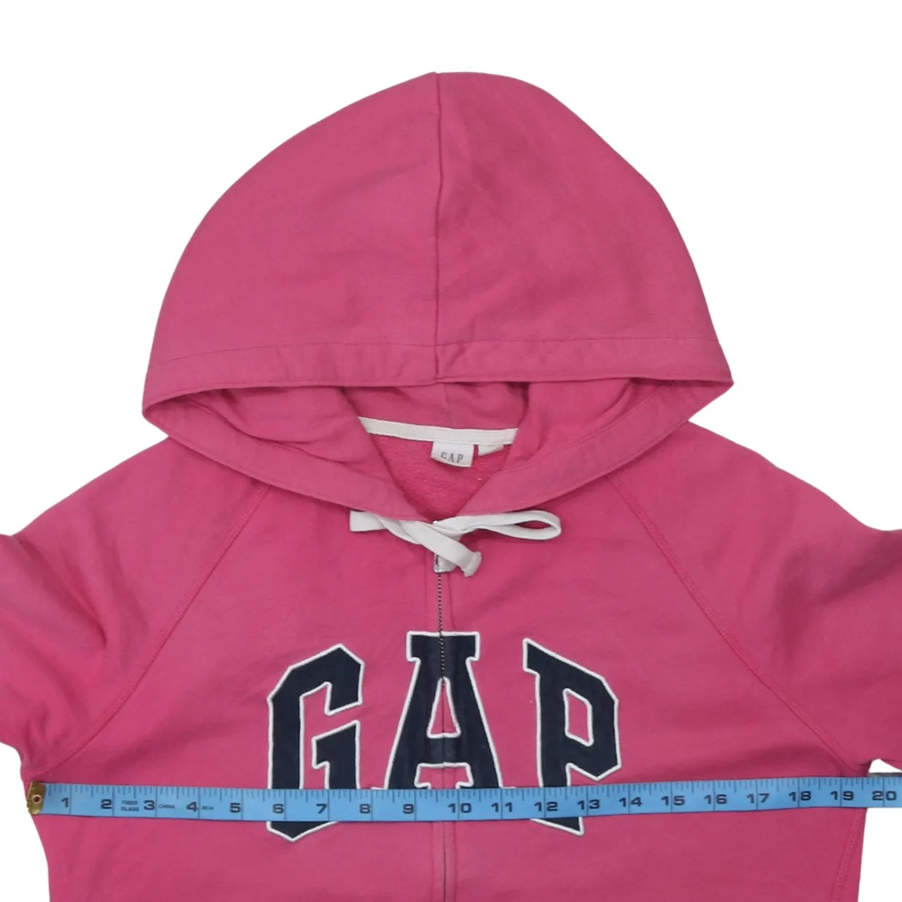 Gap Pink Zip Hoodie Women’s Small Embroidered Logo Front Pockets Casual Sweatshirt sold by Vintage Club product image thumbnail 5