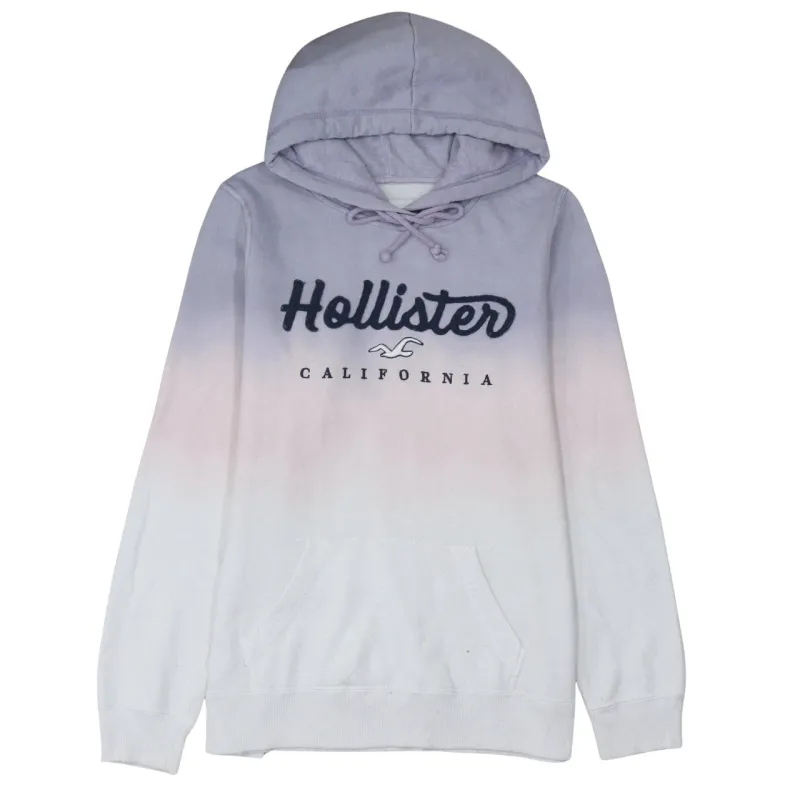 Hollister Purple Ombre Hoodie Women's Large Embroidered Logo Front Pocket Pullover Sweatshirt sold by Vintage Club