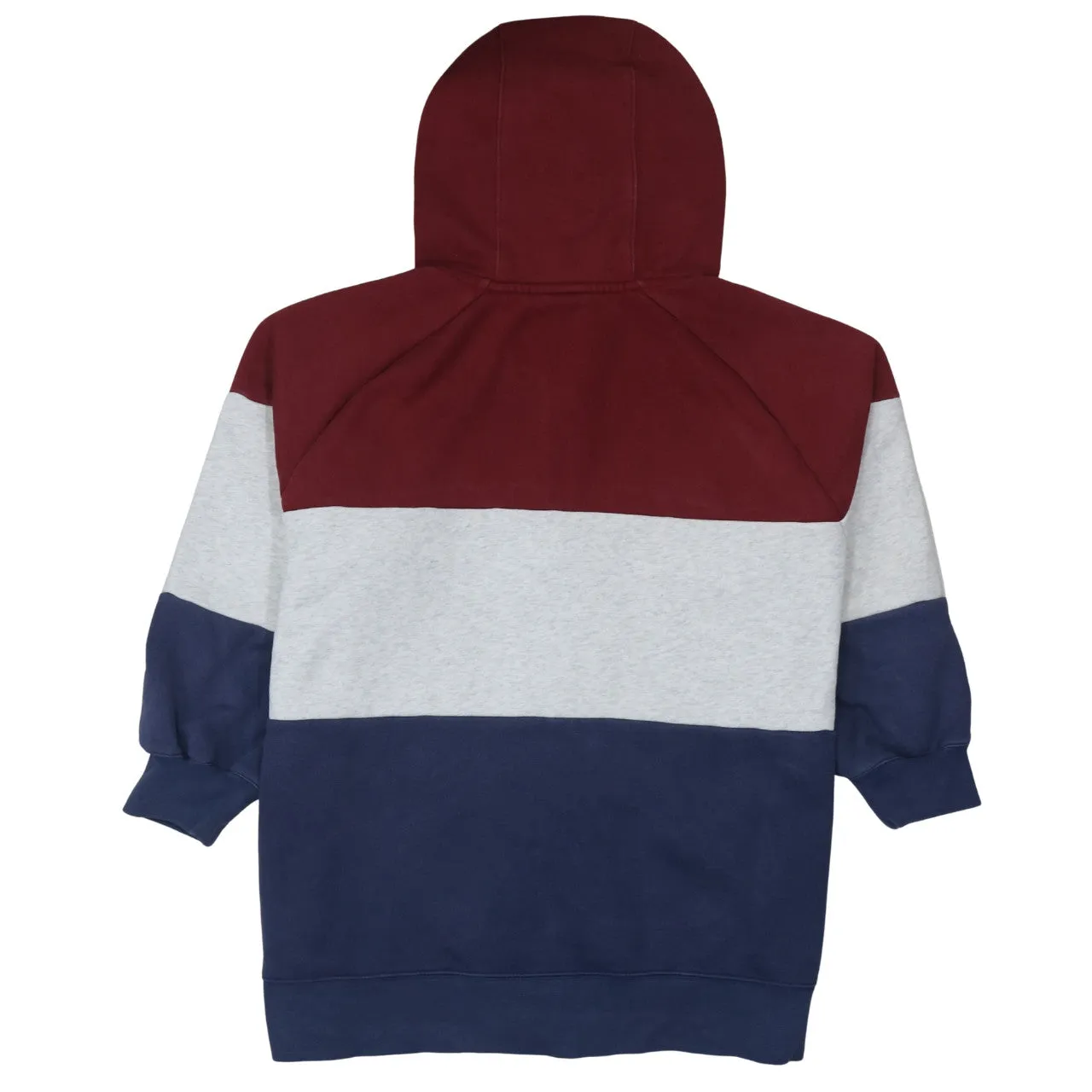 Nike Burgundy Red Colour Block Hoodie Women’s XLarge Embroidered Air Logo Zip Sweatshirt sold by Vintage Club product image thumbnail 2
