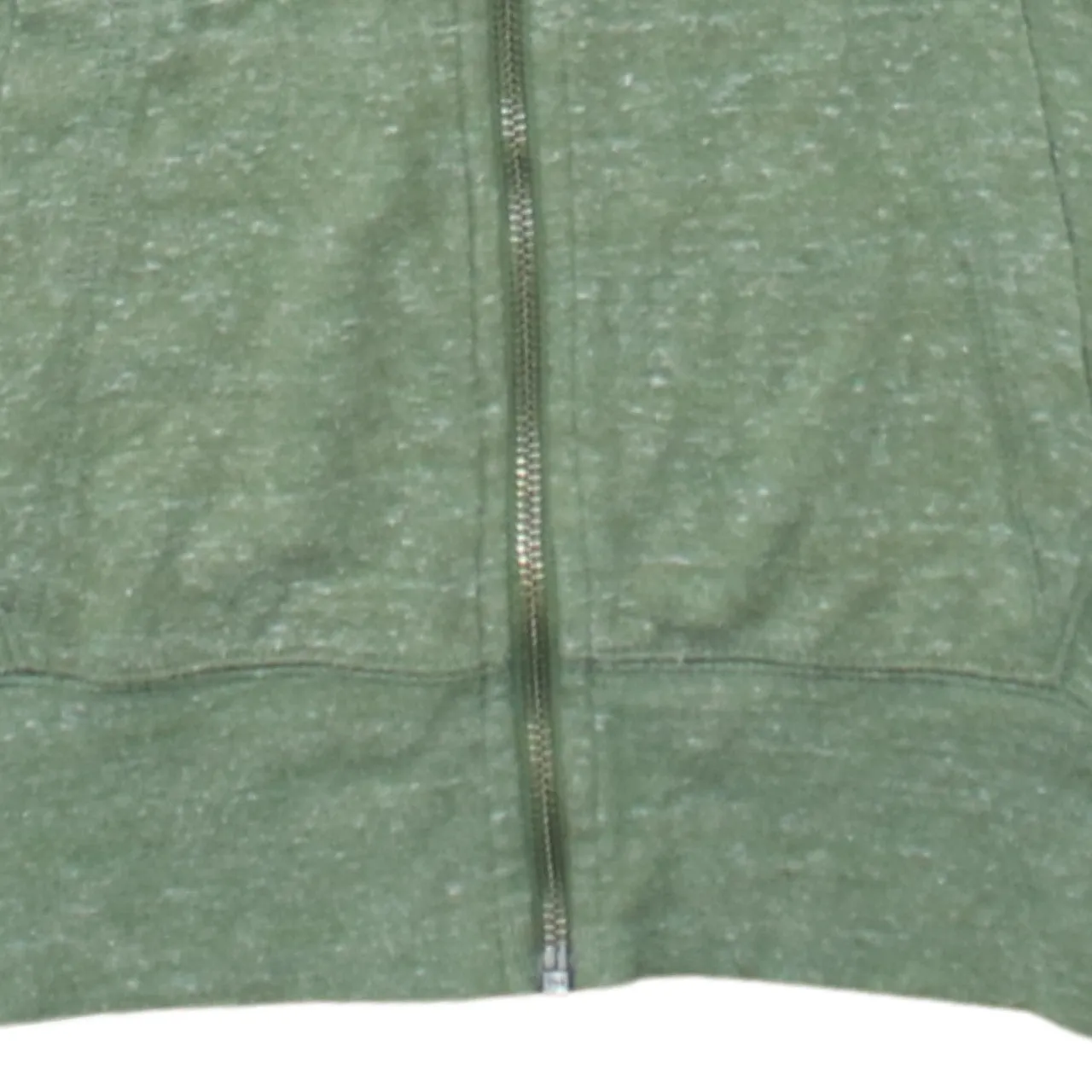 Nike Green Zip Hoodie Women’s Small Printed Logo Drawstring Hood Split Pocket Sweatshirt sold by Vintage Club product image thumbnail 4