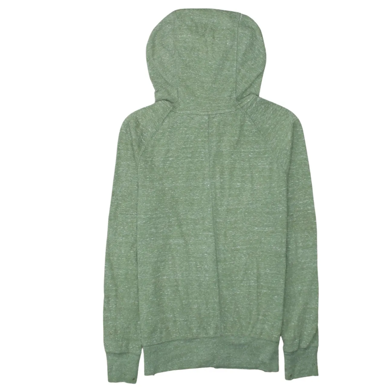 Nike Green Zip Hoodie Women’s Small Printed Logo Drawstring Hood Split Pocket Sweatshirt sold by Vintage Club product image thumbnail 2