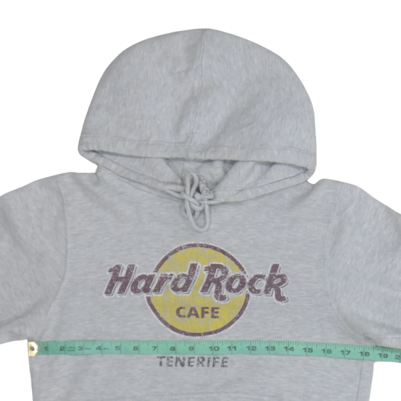 Hard Rock Cafe Light Grey Hoodie Women’s Small Printed Tenerife Logo Fleece Pullover Sweatshirt sold by Vintage Club product image thumbnail 5