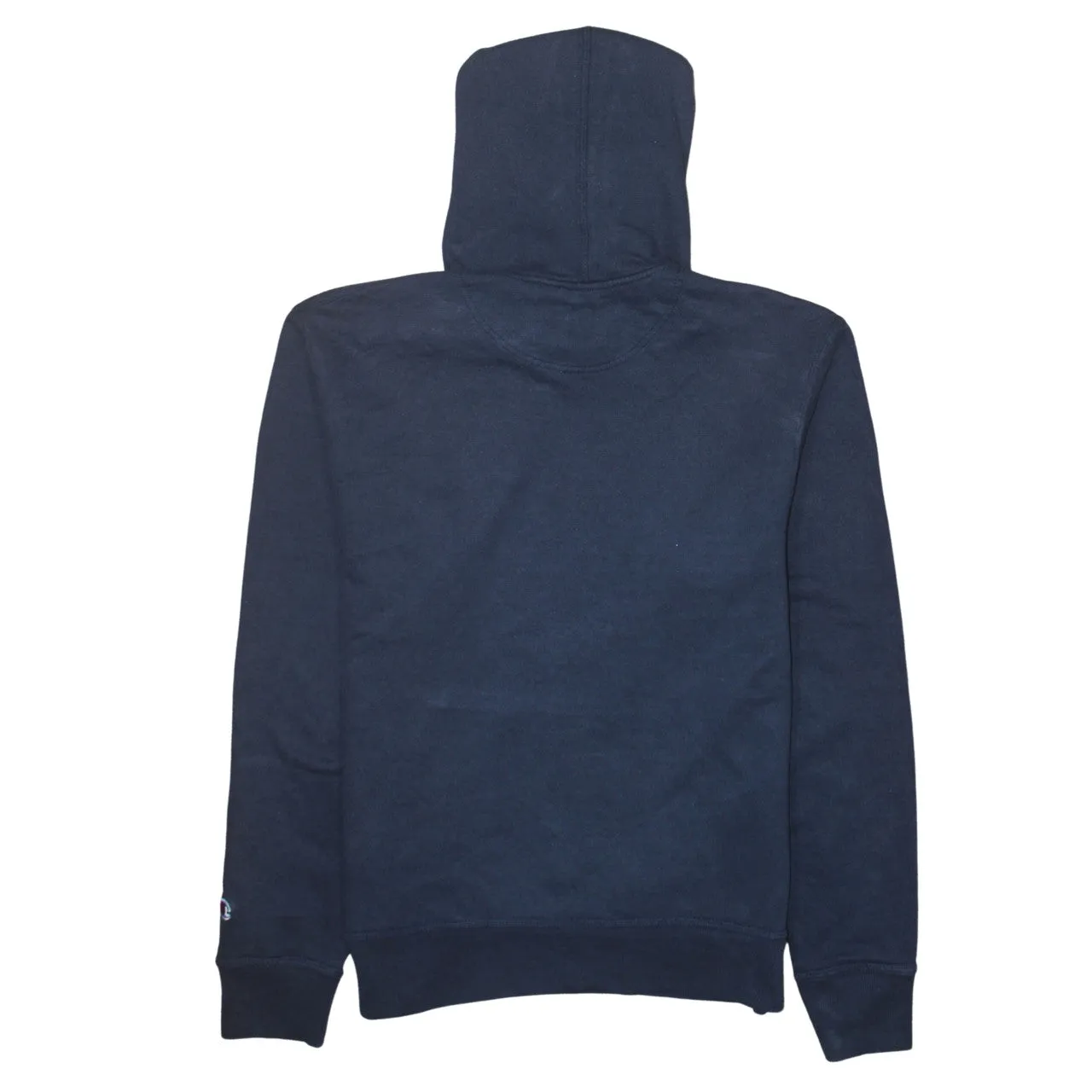 Champion Navy Blue Hoodie Women’s Medium Printed Script Logo Front Pocket Pullover Sweatshirt sold by Vintage Club product image thumbnail 2