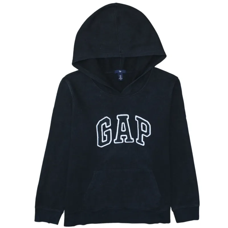 Gap Black Hoodie Women’s XLarge Embroidered GAP Logo Front Pouch Fleece Pullover Sweatshirt sold by Vintage Club