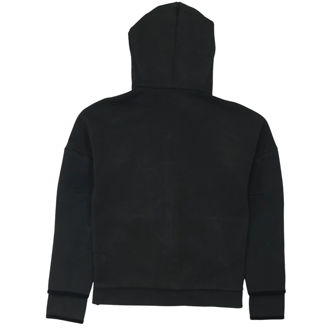 Adidas Black Full Zip Hoodie Men's XSmall Embossed Shoulder Logo Panelled Pockets Sweatshirt sold by Vintage Club product image thumbnail 2