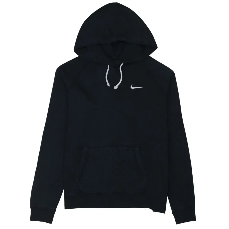 Nike Black Polka Dot Hoodie Women’s Large Embroidered Swoosh Drawstring Pocket Sweatshirt made by Nike