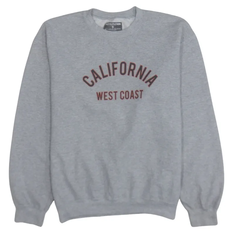 PrettyLittleThing Grey Sweatshirt Men's Small Printed California West Coast Crewneck Pullover sold by Vintage Club