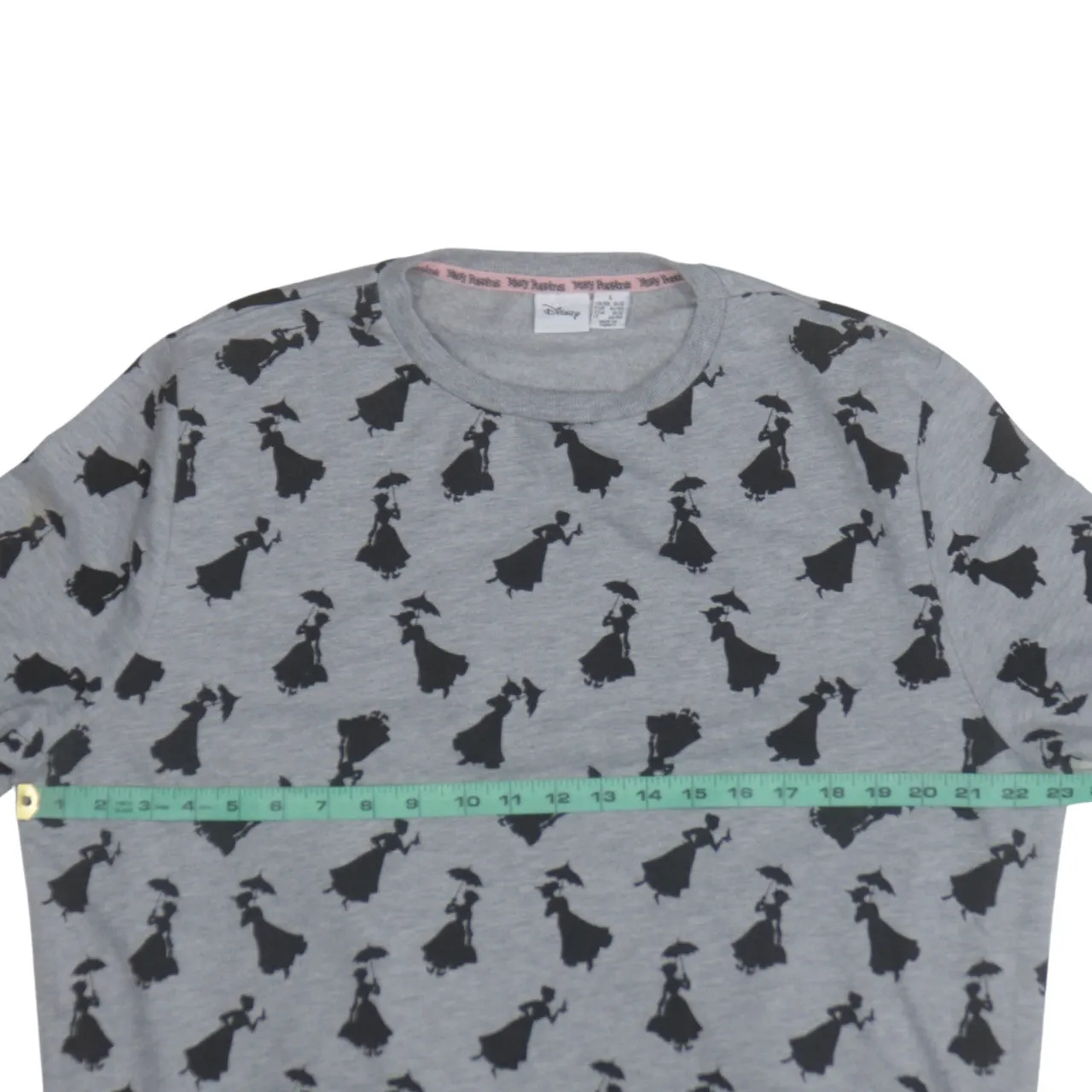 Disney Grey Sweatshirt Women’s Large All Over Mary Poppins Silhouette Print Pullover Top sold by Vintage Club product image thumbnail 5