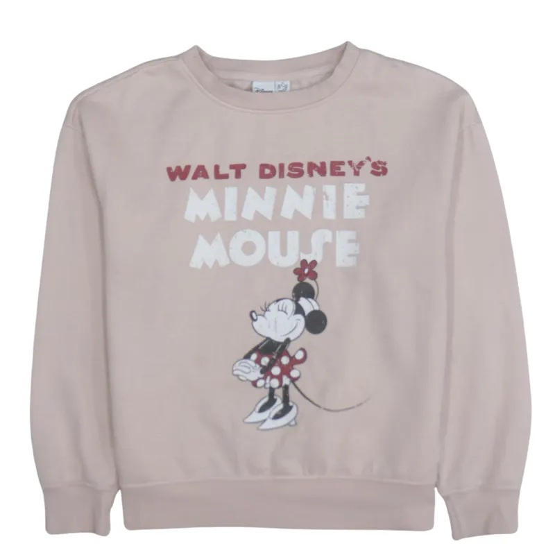 Disney 90's Minnie Mouse Crew Neck Sweatshirt XSmall Pink sold by Vintage Club