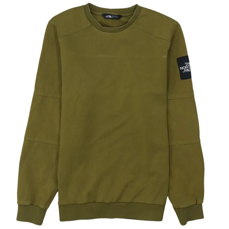 The North Face Olive Green Sweatshirt Men's Medium Arm Patch Logo Crewneck Pullover Top sold by Vintage Club