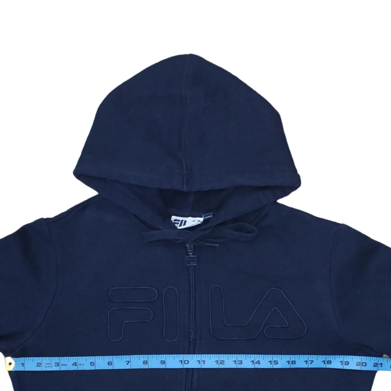 Fila Navy Blue Hoodie Women’s XLarge Full Zip Embroidered Logo Front Pockets Sweatshirt sold by Vintage Club product image thumbnail 5