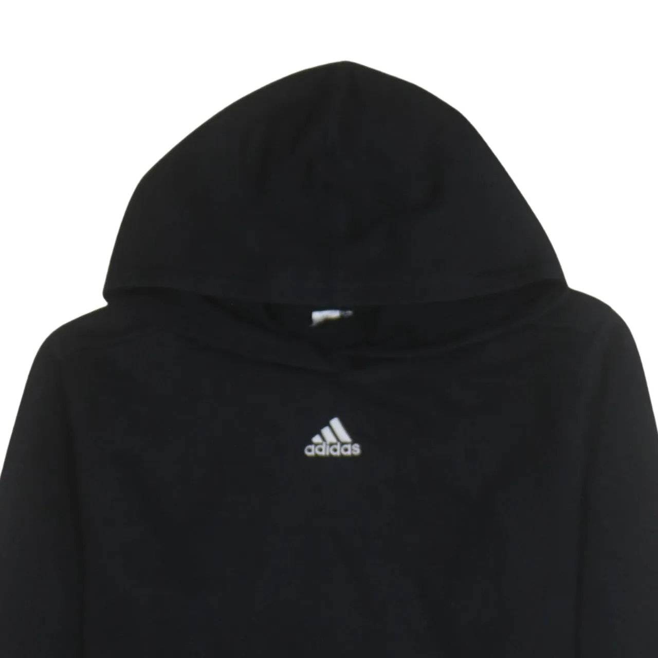 Adidas Black Hoodie Men's XSmall Printed Chest Logo Front Pocket Pullover Sweatshirt sold by Vintage Club product image thumbnail 3