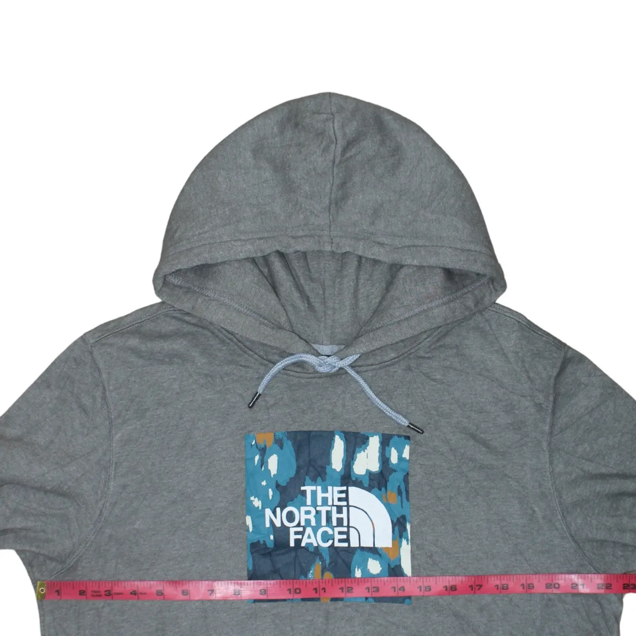 The North Face Grey Hoodie Men's Large Printed Box Logo Pullover Sweatshirt Fleece Top sold by Vintage Club product image thumbnail 5