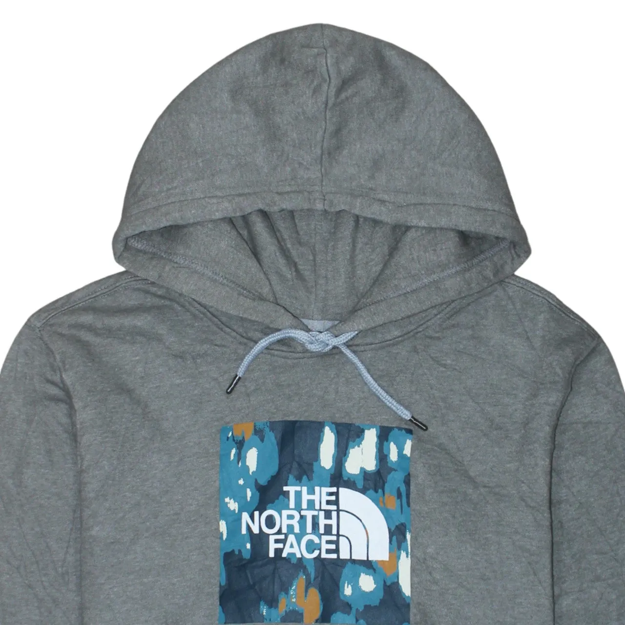 The North Face Grey Hoodie Men's Large Printed Box Logo Pullover Sweatshirt Fleece Top sold by Vintage Club product image thumbnail 3