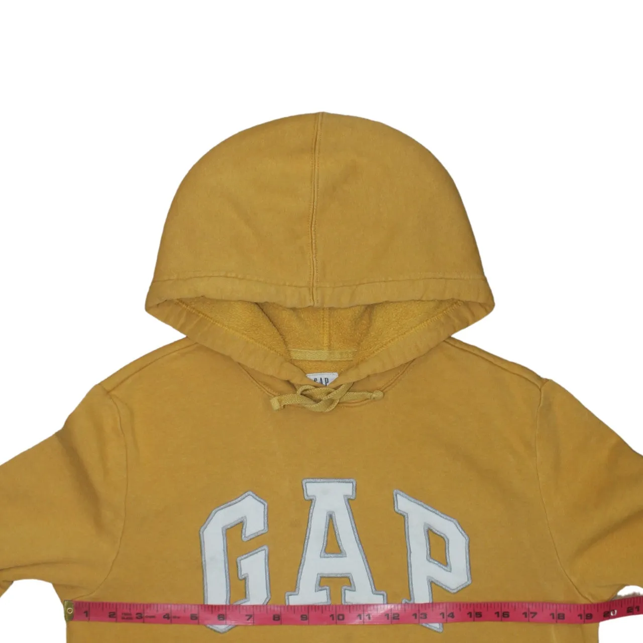Gap Mustard Yellow Hoodie Men's Small Embroidered Logo Front Pocket Pullover Sweatshirt sold by Vintage Club product image thumbnail 5