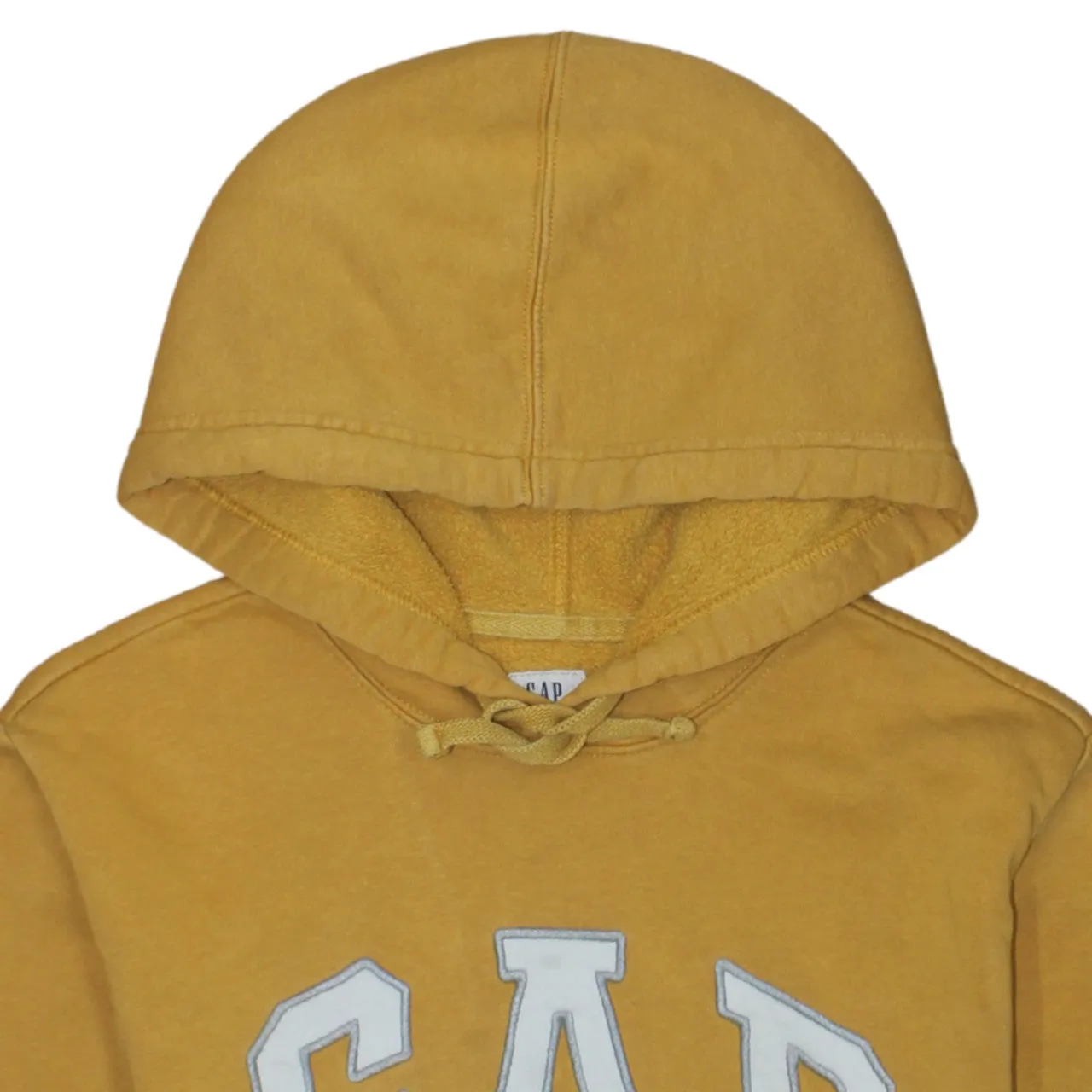 Gap Mustard Yellow Hoodie Men's Small Embroidered Logo Front Pocket Pullover Sweatshirt sold by Vintage Club product image thumbnail 3