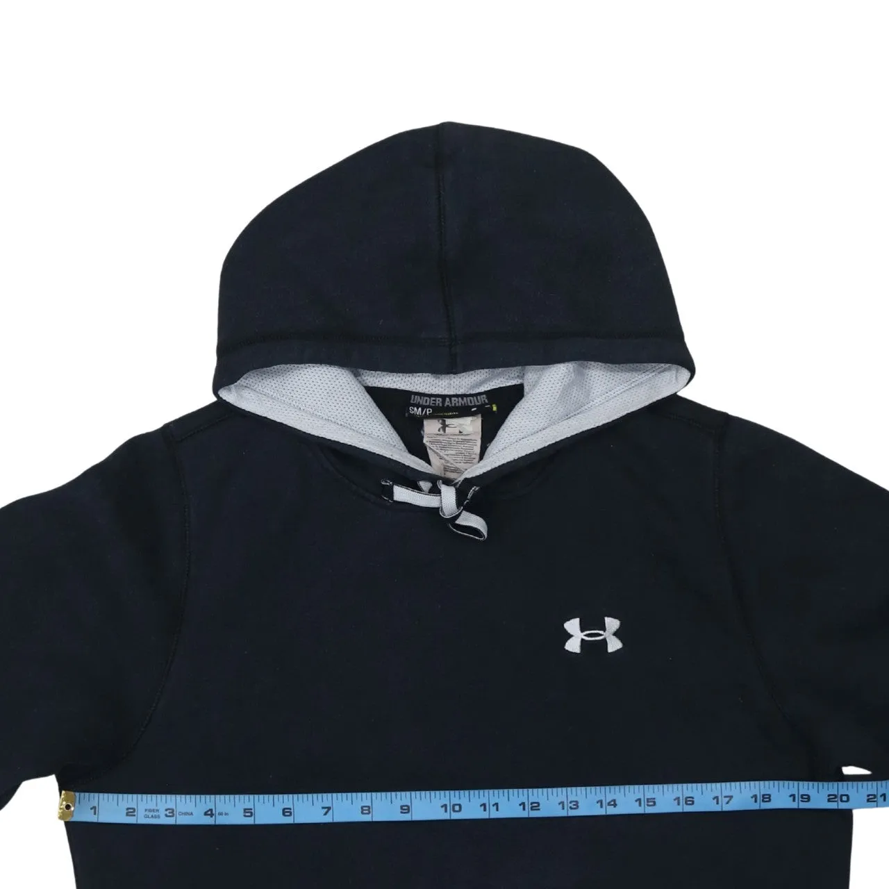 Under Armour Black Hoodie Men’s Small Embroidered Chest Logo Front Pocket Pullover Sweatshirt sold by Vintage Club product image thumbnail 5