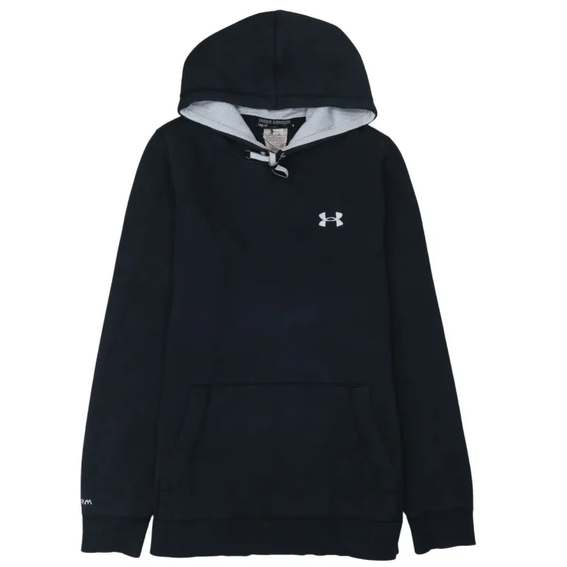 Under Armour Black Hoodie Men’s Small Embroidered Chest Logo Front Pocket Pullover Sweatshirt sold by Vintage Club