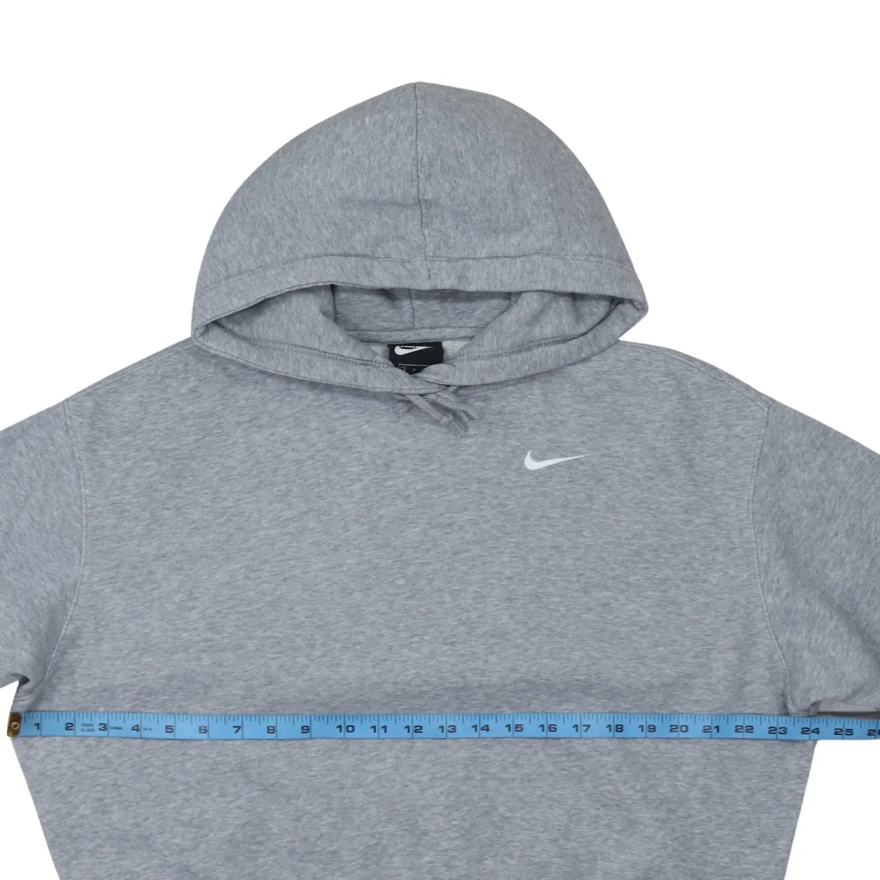 Nike Grey Hoodie Men's Small Embroidered Swoosh Pullover Fleece Lined Sweatshirt sold by Vintage Club product image thumbnail 5