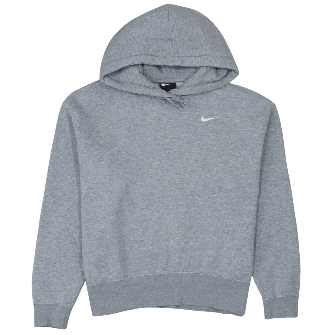 Nike Grey Hoodie Men's Small Embroidered Swoosh Pullover Fleece Lined Sweatshirt sold by Vintage Club