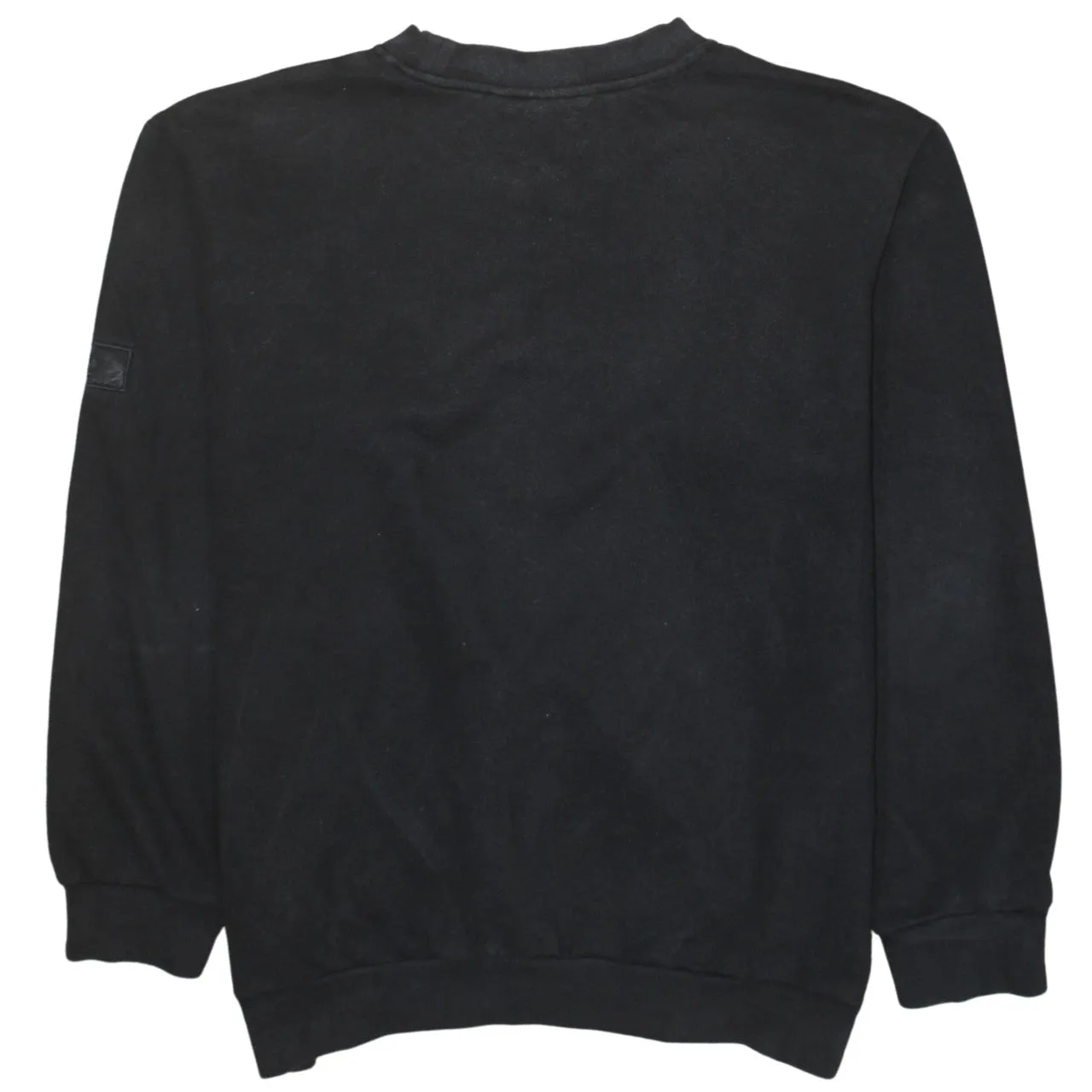 Adidas Black Sweatshirt Men's Medium Embroidered Trefoil Logo Crewneck Pullover Top sold by Vintage Club product image thumbnail 2