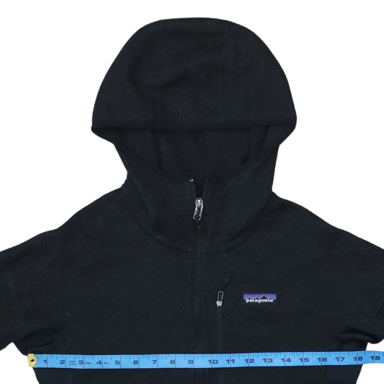 Patagonia Black Full Zip Hoodie Women’s Medium Embroidered Logo Zip Pockets Fleece Jacket sold by Vintage Club product image thumbnail 5