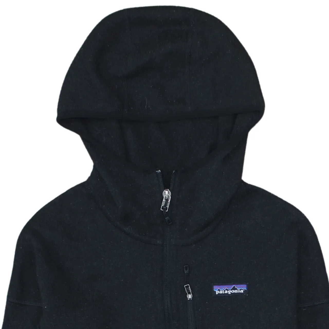Patagonia Black Full Zip Hoodie Women’s Medium Embroidered Logo Zip Pockets Fleece Jacket sold by Vintage Club product image thumbnail 3