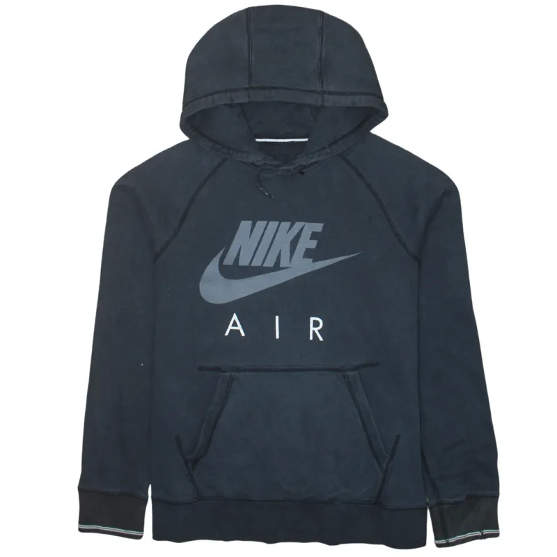 Nike Black Hoodie Men's Medium Nike Air Printed Logo Front Pocket Pullover Sweatshirt sold by Vintage Club