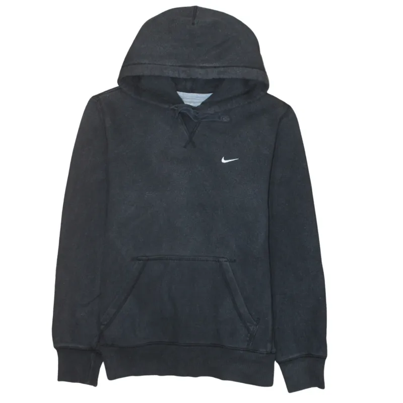 Nike Black Hoodie Men's Medium Embroidered Swoosh Front Pocket Pullover Sweatshirt sold by Vintage Club