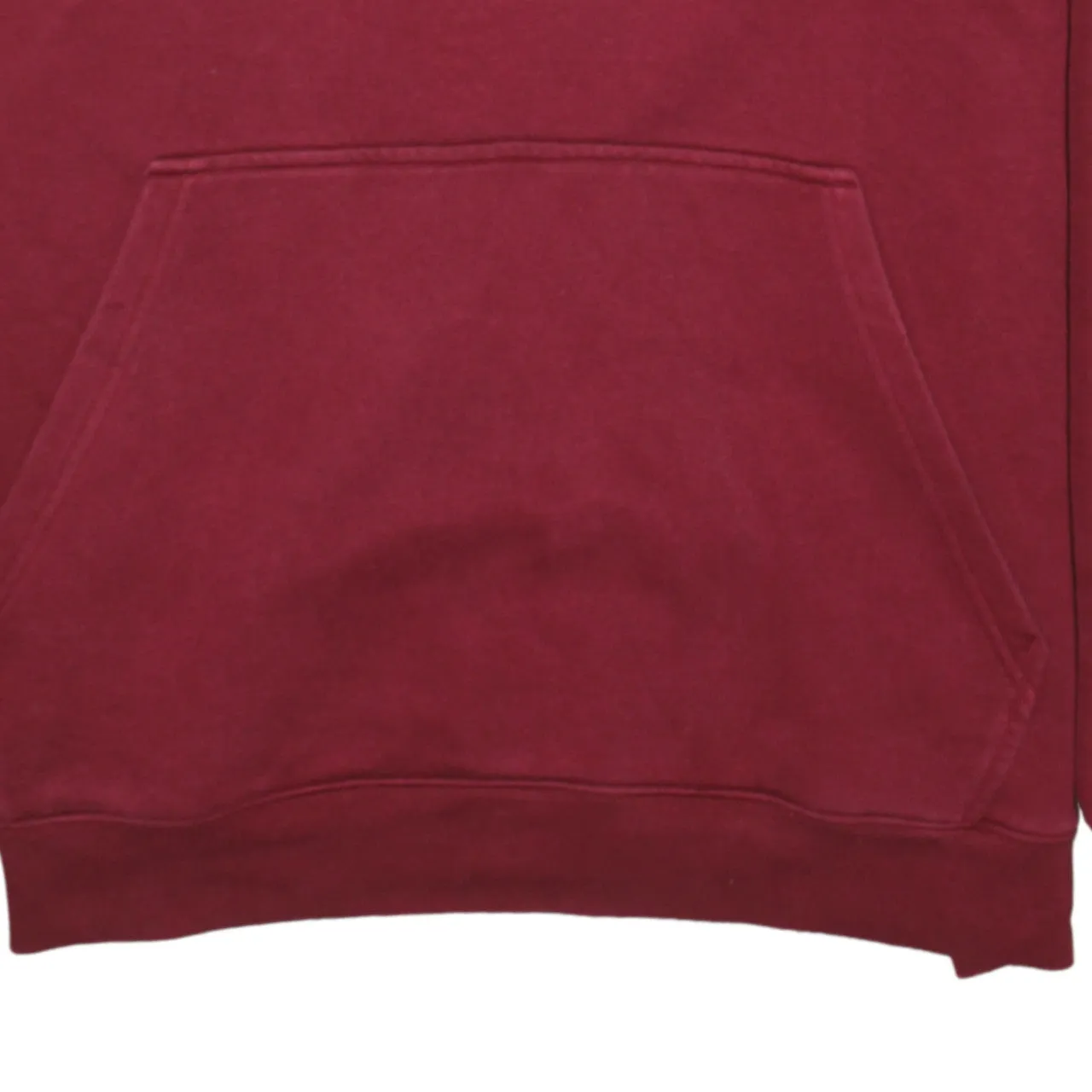 Adidas Burgundy Red Hoodie Men's XLarge Embroidered Trefoil Logo Front Pocket Pullover Sweatshirt sold by Vintage Club product image thumbnail 4