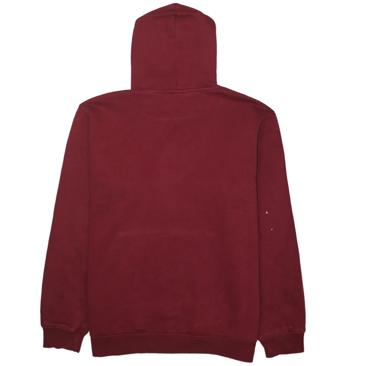 Adidas Burgundy Red Hoodie Men's XLarge Embroidered Trefoil Logo Front Pocket Pullover Sweatshirt sold by Vintage Club product image thumbnail 2