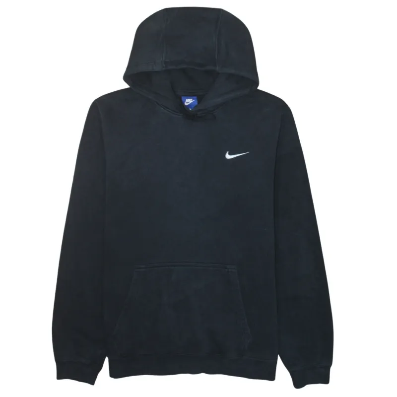 Nike Black Hoodie Men’s Medium Embroidered Swoosh Front Pocket Pullover Sweatshirt sold by Vintage Club