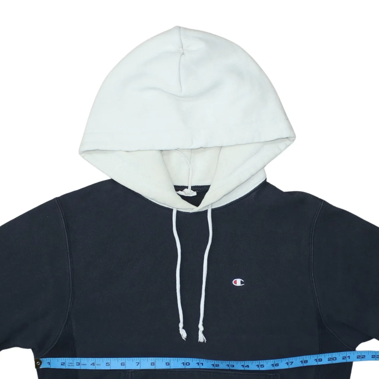 Champion Black Pullover Hoodie Men’s Small Embroidered Logo Contrast Hood Fleece Sweatshirt sold by Vintage Club product image thumbnail 5