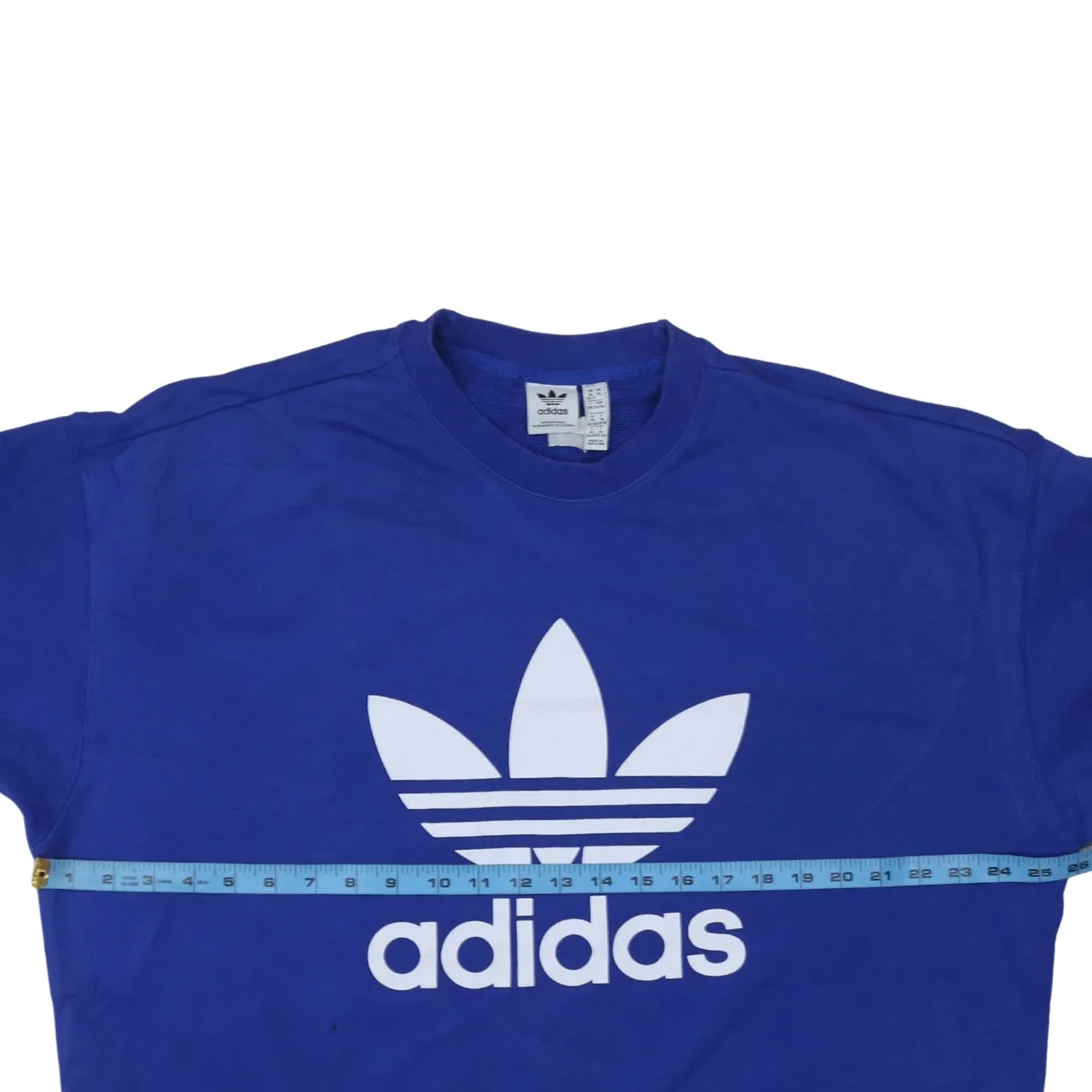 Adidas Royal Blue Sweatshirt Women's XLarge Printed Trefoil Logo Crewneck Pullover Top sold by Vintage Club product image thumbnail 5