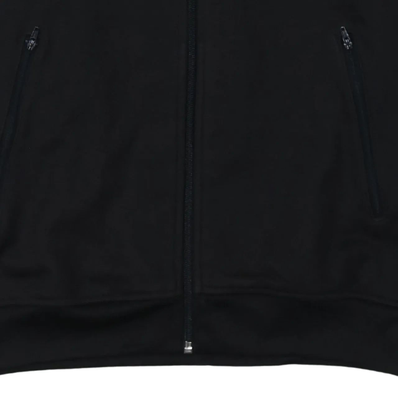 Adidas Black Track Jacket Women’s Medium Three Stripes Zip Pockets Embroidered Logo Top sold by Vintage Club product image thumbnail 4