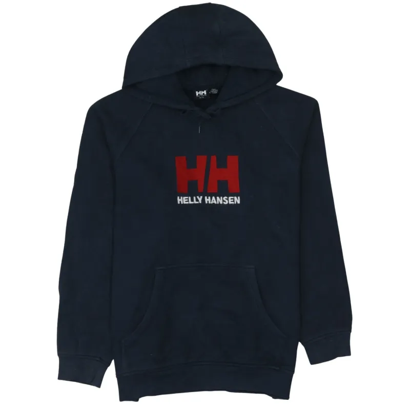 Helly Hansen Navy Blue Hoodie Women’s XLarge Embroidered HH Logo Front Pocket Pullover Sweatshirt made by Helly Hansen