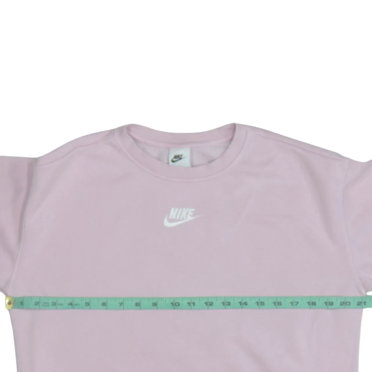 Nike Light Pink Sweatshirt Women’s XLarge Embroidered Swoosh Logo Crewneck Pullover Fleece Top sold by Vintage Club product image thumbnail 5