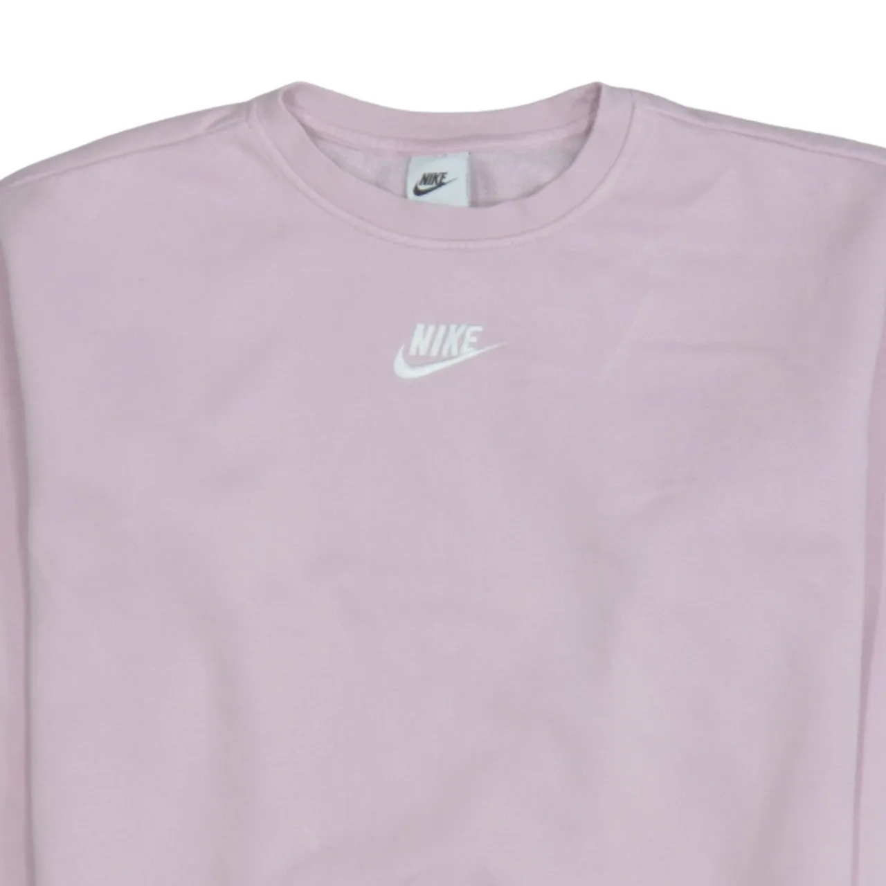 Nike Light Pink Sweatshirt Women’s XLarge Embroidered Swoosh Logo Crewneck Pullover Fleece Top sold by Vintage Club product image thumbnail 3