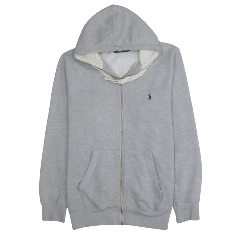 Polo Ralph Lauren Grey Full Zip Hoodie Women’s XLarge Embroidered Logo Split Pocket Sweatshirt made by Polo by Ralph Lauren