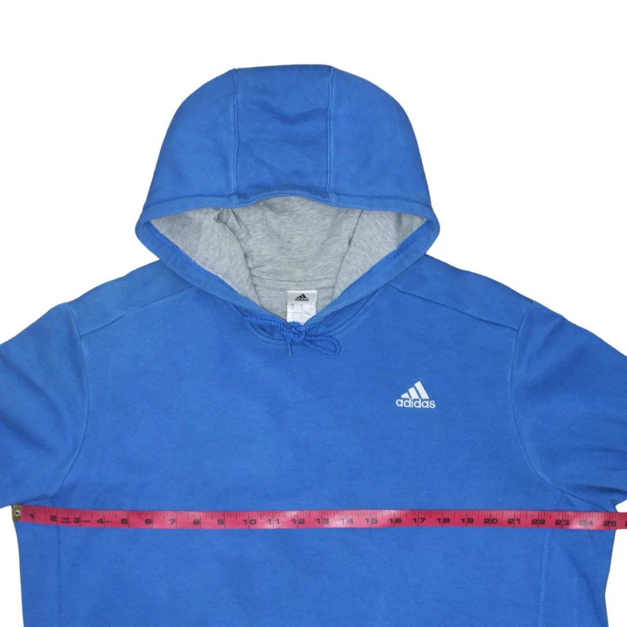 Adidas Blue Hoodie Women’s XLarge Embroidered Chest Logo Front Pocket Pullover Sweatshirt sold by Vintage Club product image thumbnail 5