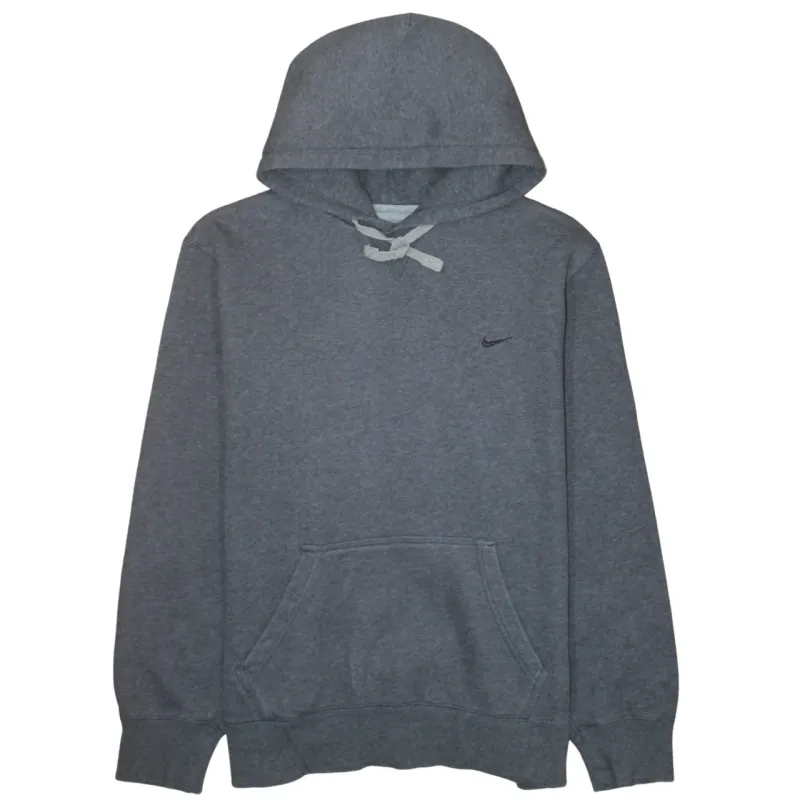 Nike Dark Grey Hoodie Men’s XLarge Embroidered Swoosh Drawstring Pocket Pullover Sweatshirt sold by Vintage Club