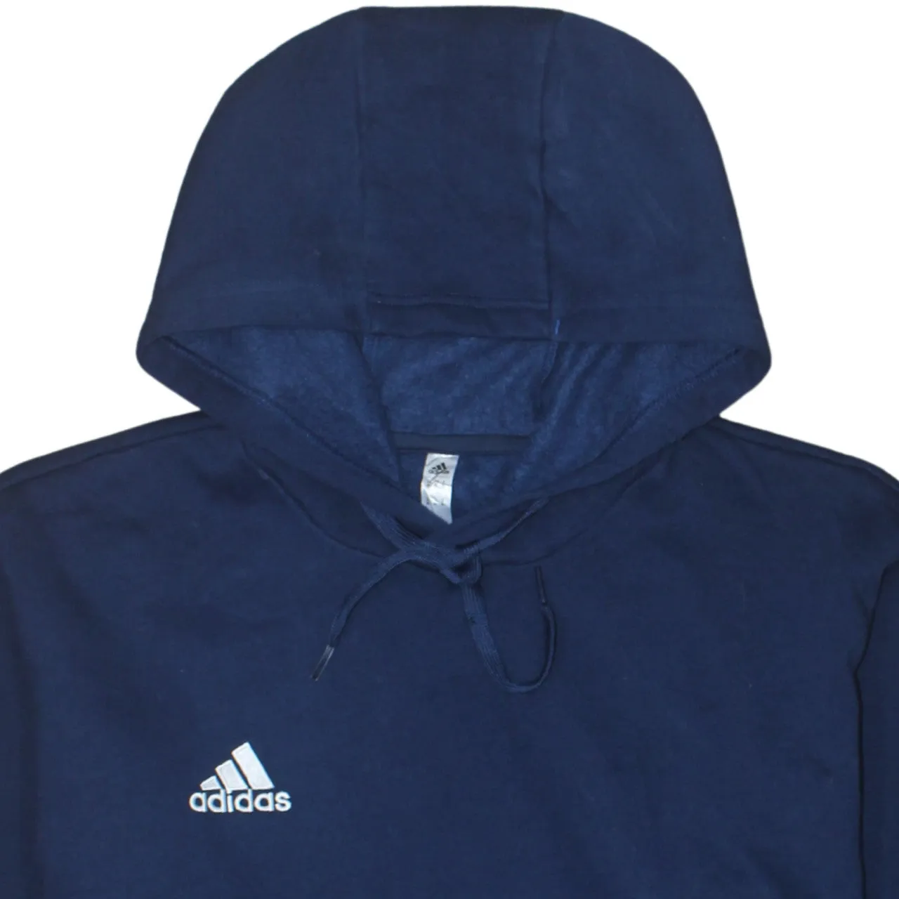 Adidas Navy Blue Hoodie Women’s XLarge Embroidered Chest Logo Front Pocket Fleece Pullover sold by Vintage Club product image thumbnail 3