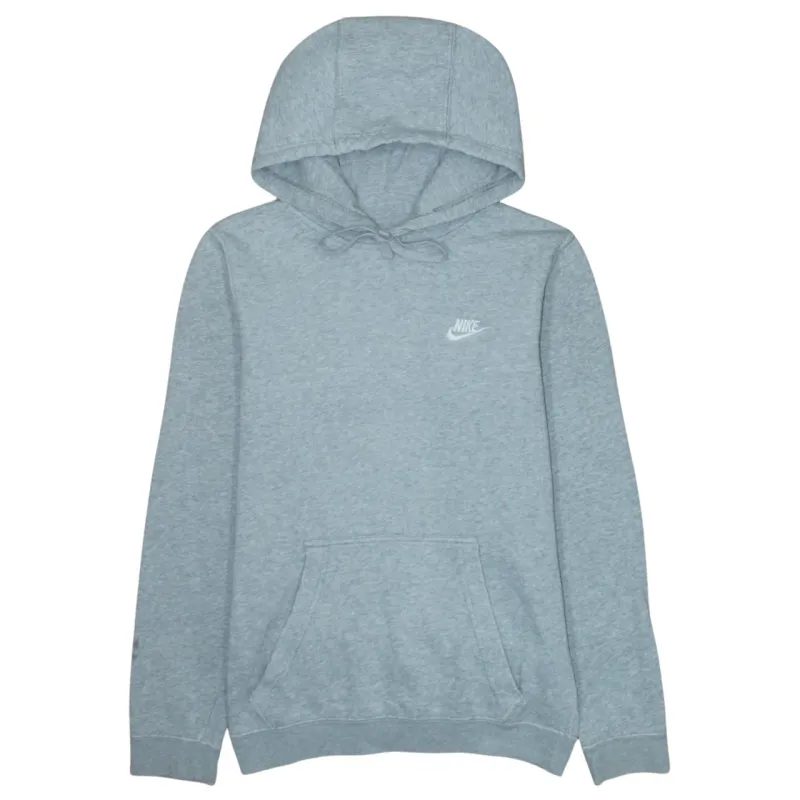 Nike Light Grey Hoodie Men’s XSmall Embroidered Swoosh Logo Front Pocket Pullover Sweatshirt sold by Vintage Club