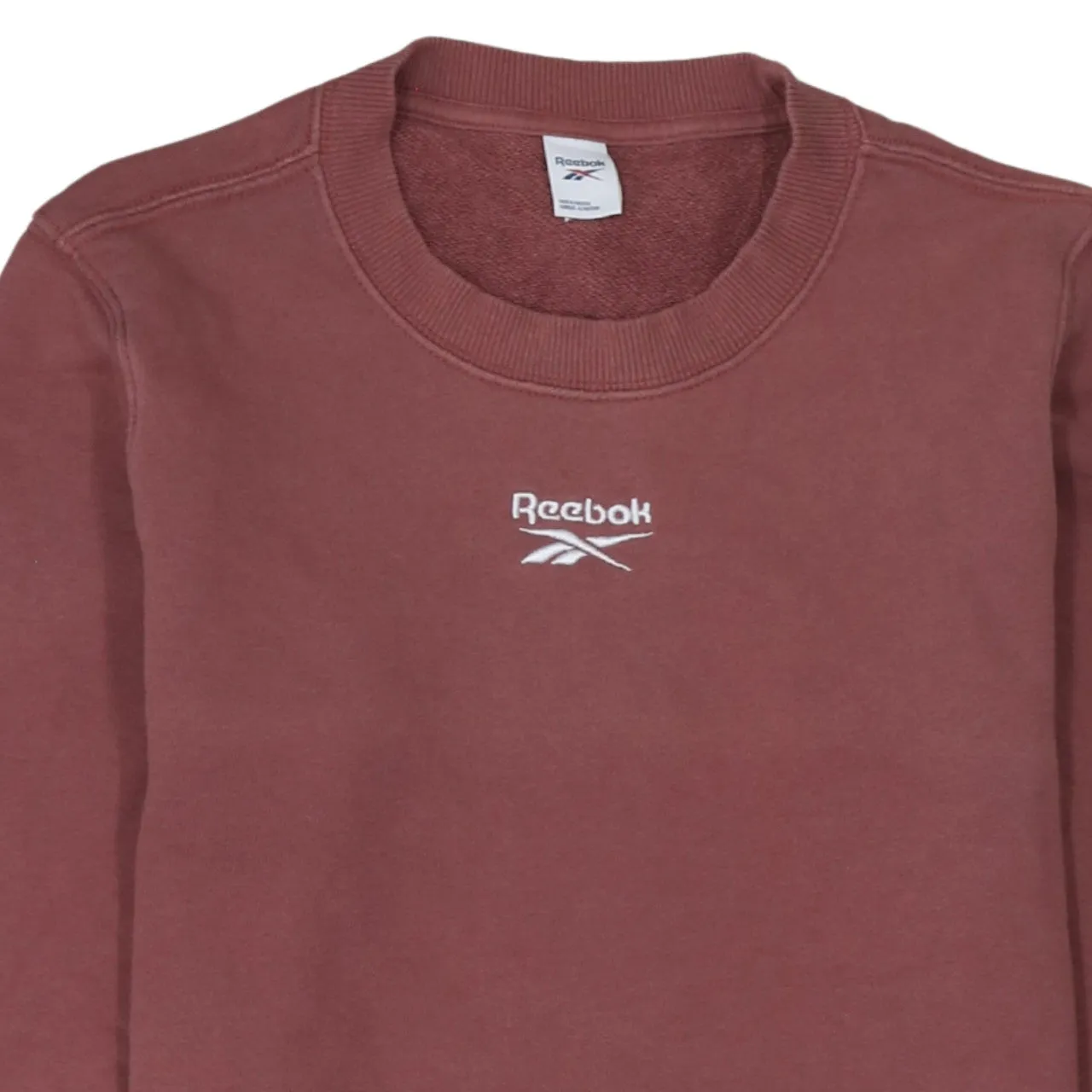 Reebok Burgundy Red Sweatshirt Men's XSmall Embroidered Chest Logo Ribbed Crewneck Pullover sold by Vintage Club product image thumbnail 3